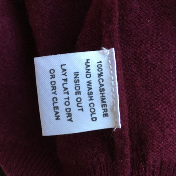 NWT LINGUA FRANCA Dark Red Peach Embroidery 100% Cashmere Knit Sweater - Picture 3 of 8